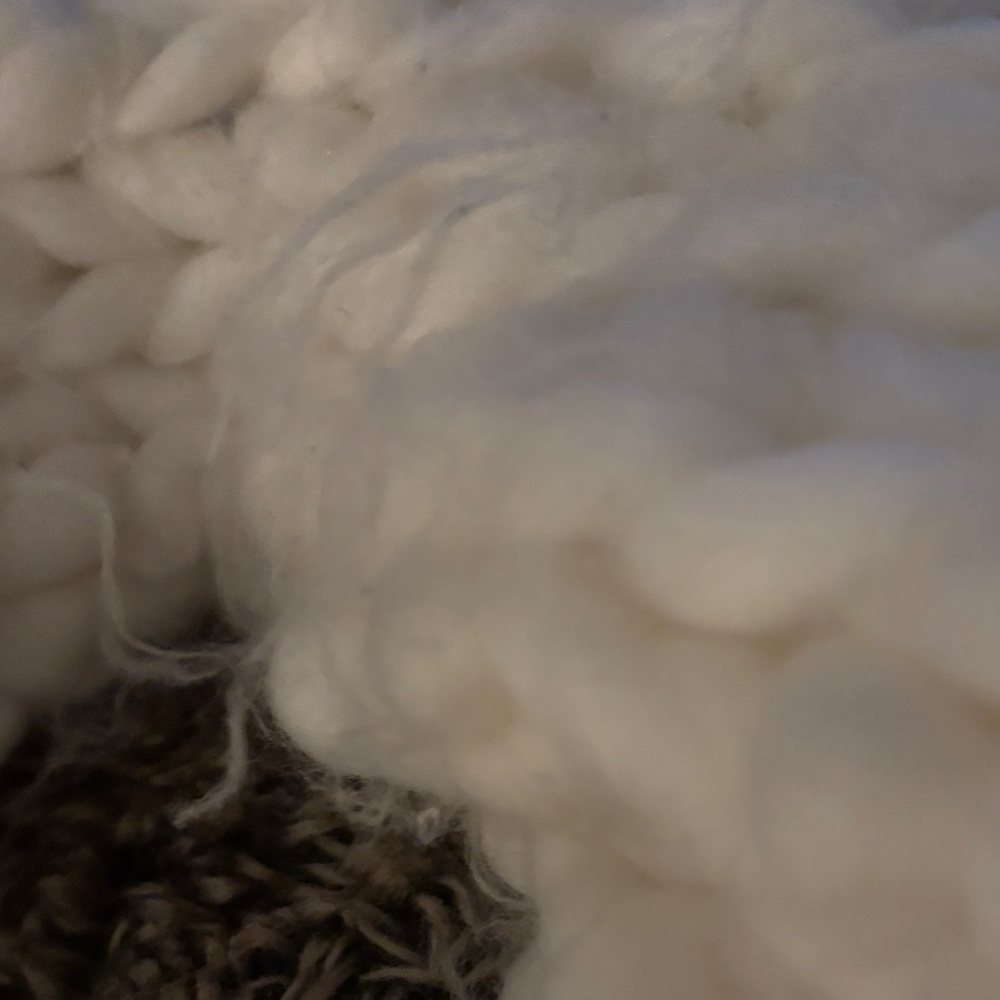 Free People Chunky Knit Scarf in Cream - Picture 5 of 5